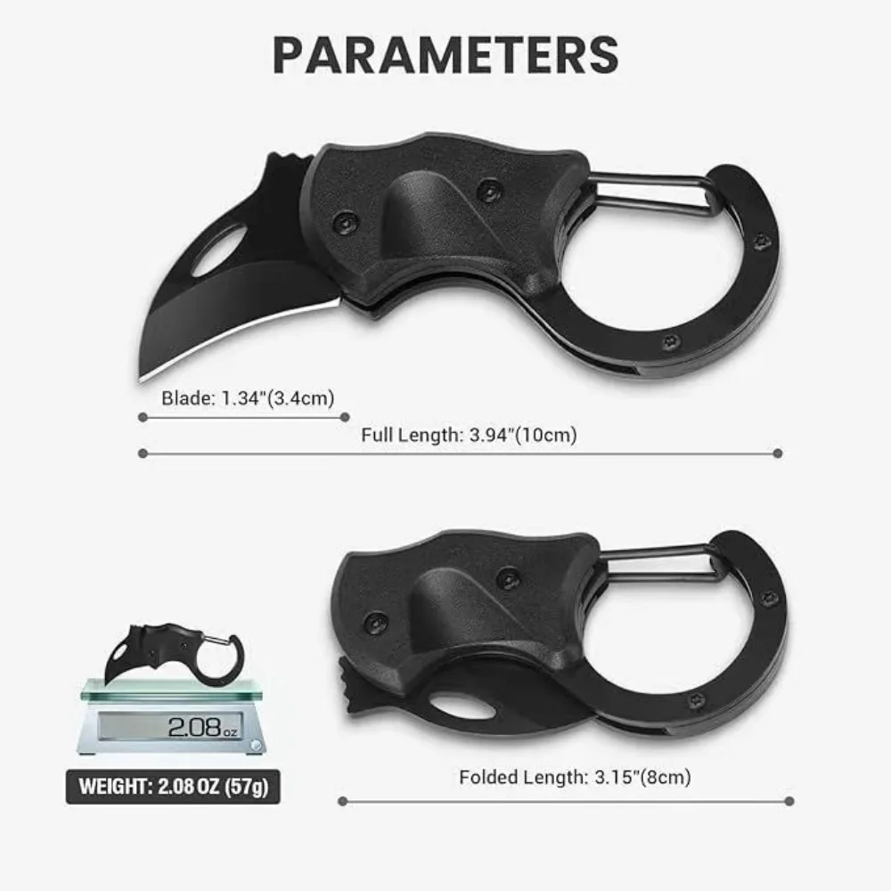 Mini Outdoor Portable Knife Multi purpose Mountaineering Hook Mini Folding Claw Open Box Necklace high hardness knife