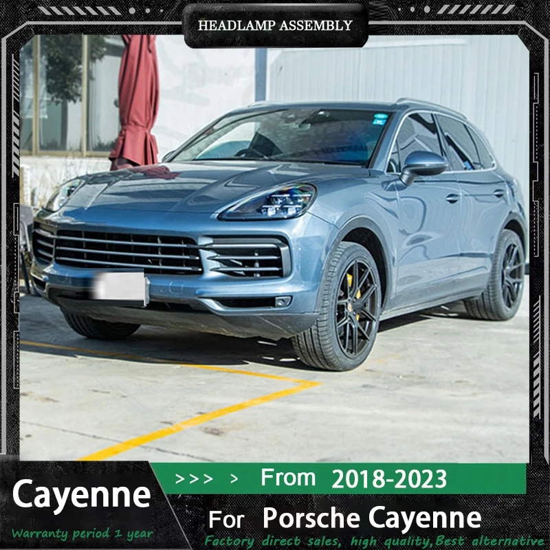 

Фара 2018-2023 9Y0 9YA, обновление фар 2024, светодиодные фары в стиле матрицы для Porsche Cayenne, передние фары в сборе