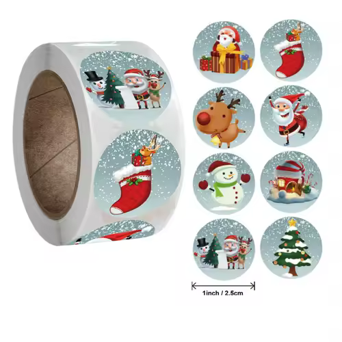 Children's Christmas gift label stickers School teachers commended students reward Self-adhesive Decorative gifts series - Image 14