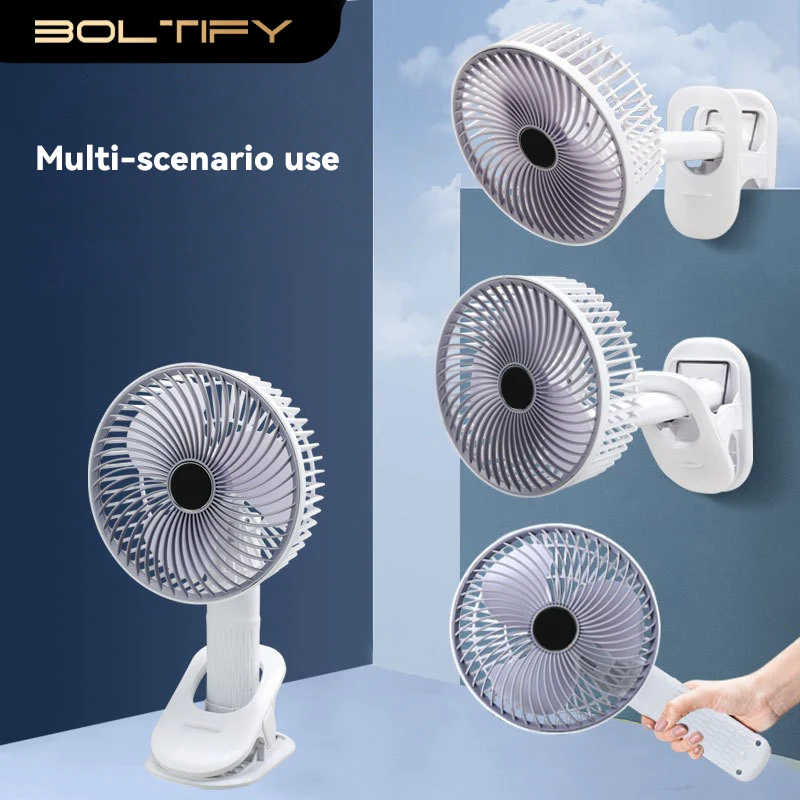 

Multifunctional Portable Desktop Clip Fan Summer USB Handheld Fan 3 Speed Silent Personal Fan Ventilator Cooler