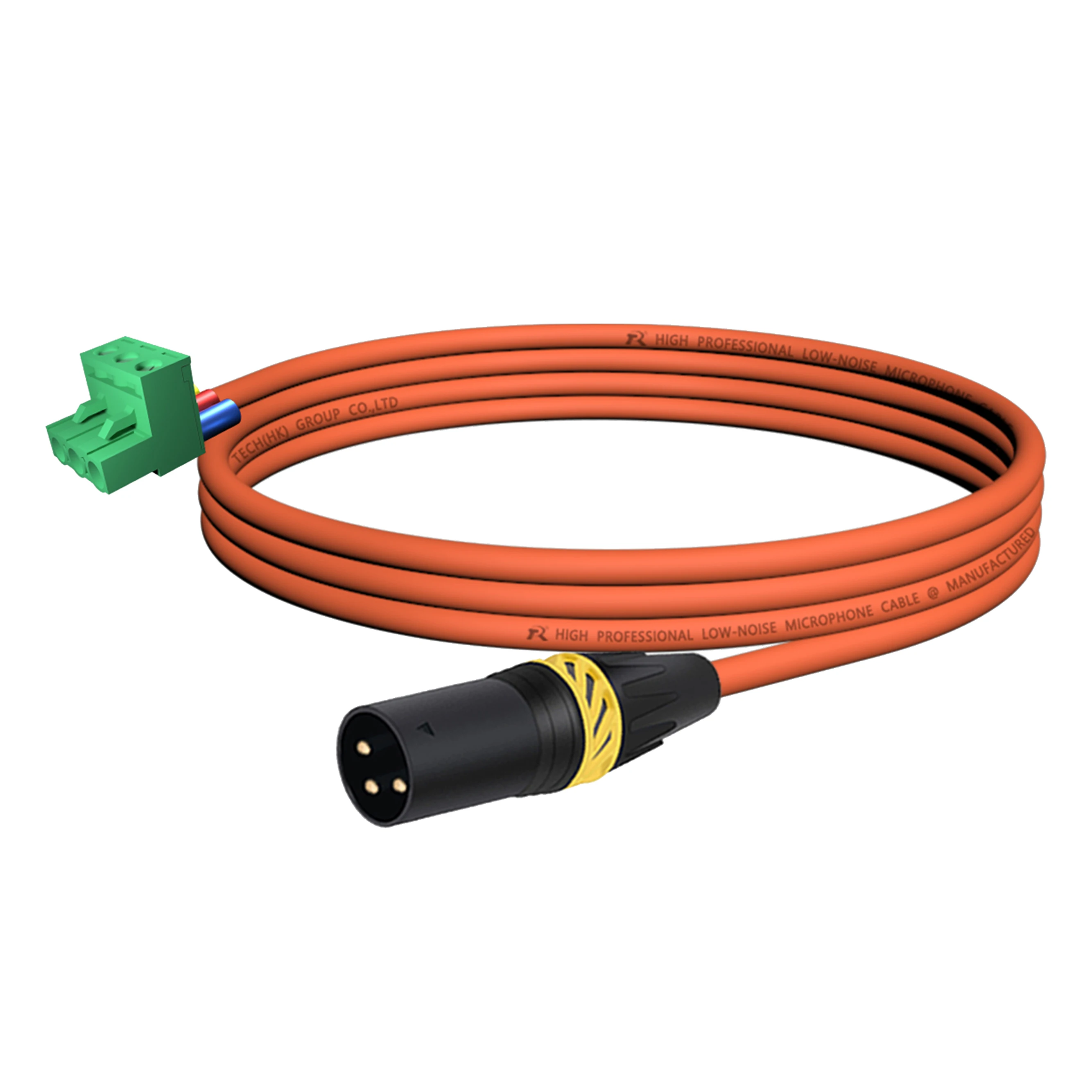 XLR zu Phoenix Kabel, Geräuscharmes 3-Pin XLR Buchse und Stecker zu PHX3M/2EDG 5.08 PCB Schraubklemmen-Adapterkabel mit Sicherem Endgriff – Detail 6