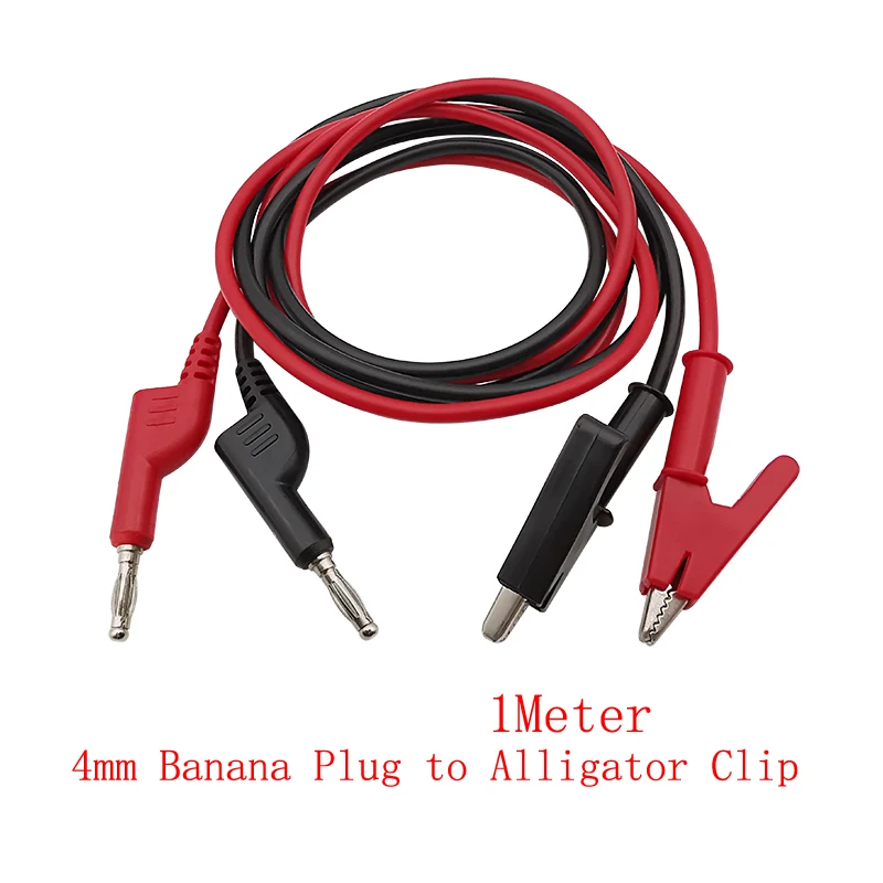 1 Stück Universal-Multimeter-Messleitungen, 4 mm Bananenstecker auf Krokodilklemmen, 4 mm Bananenstecker/Testhaken/Sonde, Nadelspitze, Drahtkabel