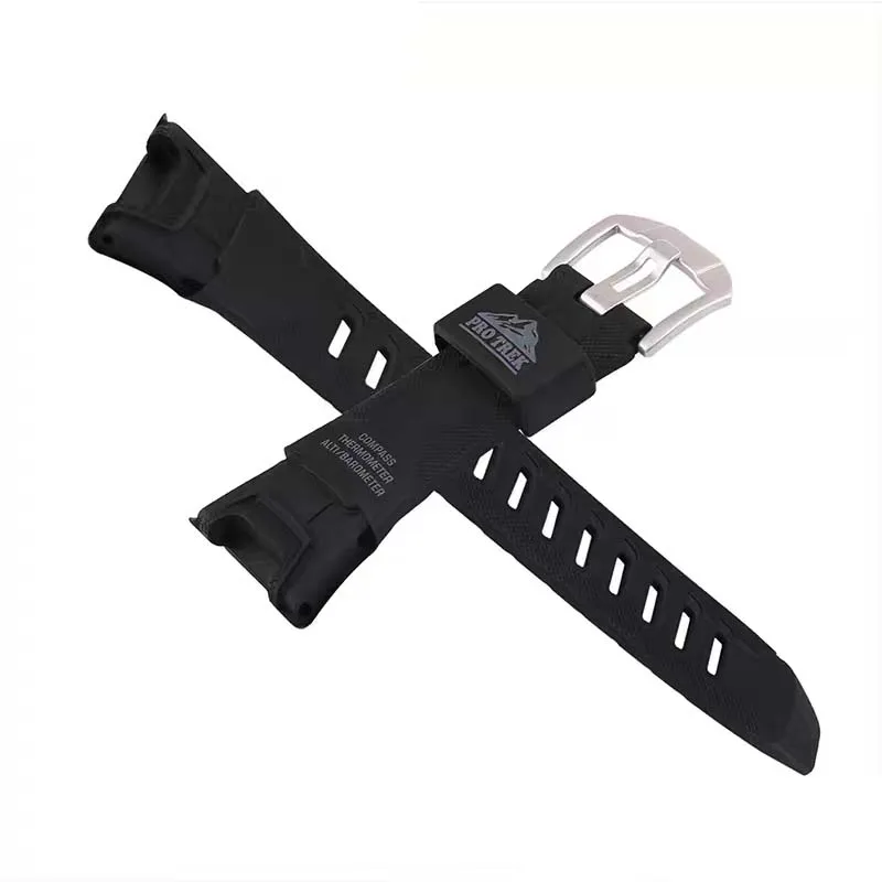 Akcesoria do zegarków Żywiczny pasek do zegarka Klamra do PRG-110 PRW-1300Y Sportowy wodoodporny gumowy pasek