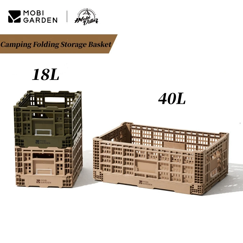 

Складной контейнер для хранения большой емкости, 18 л/40 л, оборудование для кемпинга на открытом воздухе, портативная корзина для хранения