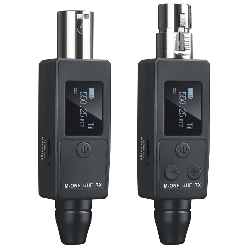 

M-ONE UHF Microphones DSP Wired To Wireless System XLR Transmitter Receiver Signal Adapter For Dynamic 48v Condenser Microphone