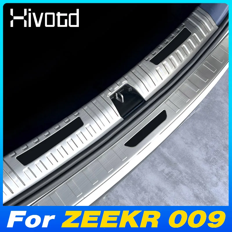 Накладка на порог задней двери багажника автомобиля для ZEEKR 009 WE ME, порог, защита бампера, коврик против царапин, аксессуары для внешнего продукта 2024