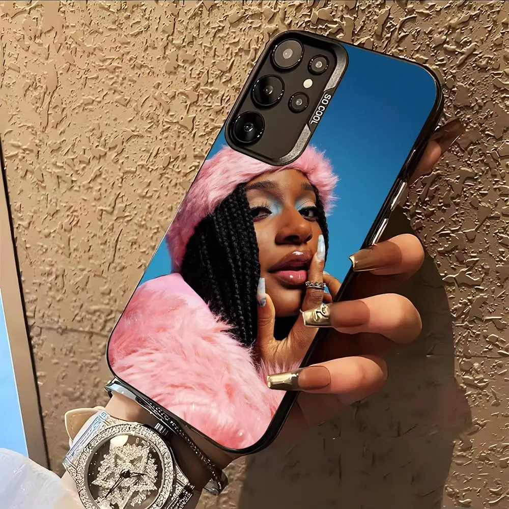 Funda de teléfono Aya Nakamura para Samsung Galaxy A57 56 55 54 52 37 36 35 34 27 26 25 17 16 5G, funda plateada colorida