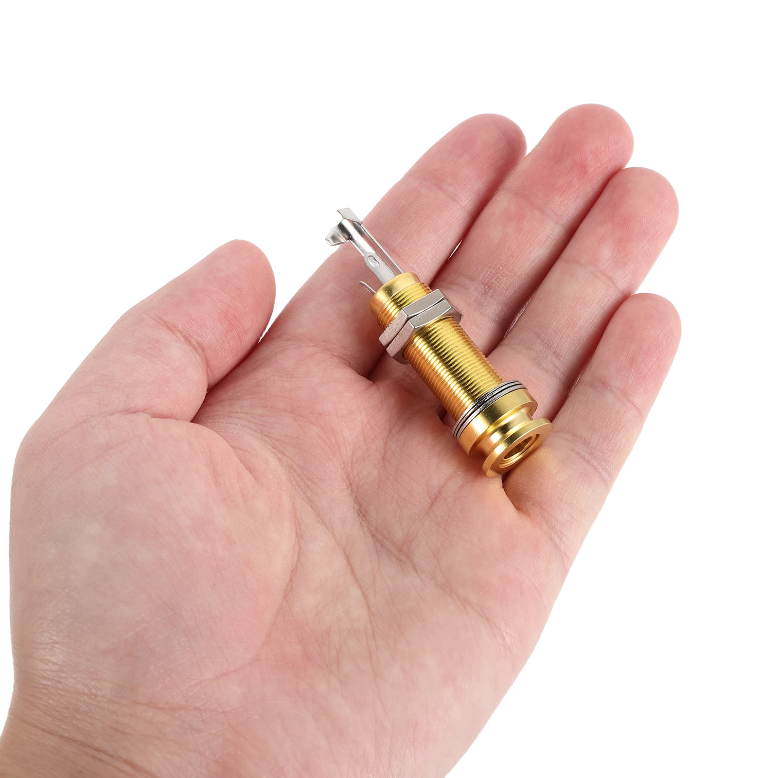 

2Pcs Guitar Jack Flush Mount Output Metal Barrel Cylinder Socket Electric Guitar Bass Plug Endpin Metal Plug