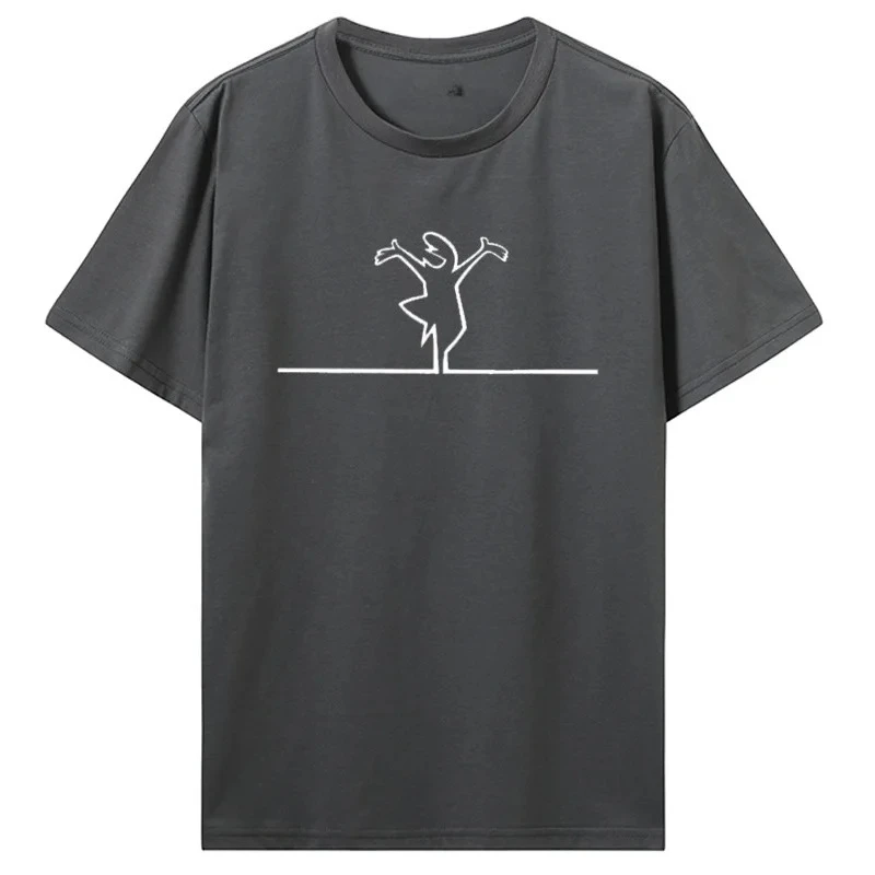 The Line Osvaldo Cavandoli TV  Adult TShirt Distinctive Play Bowling Men Women T-shirt Hipster Tees Casual Streetwear Clothing