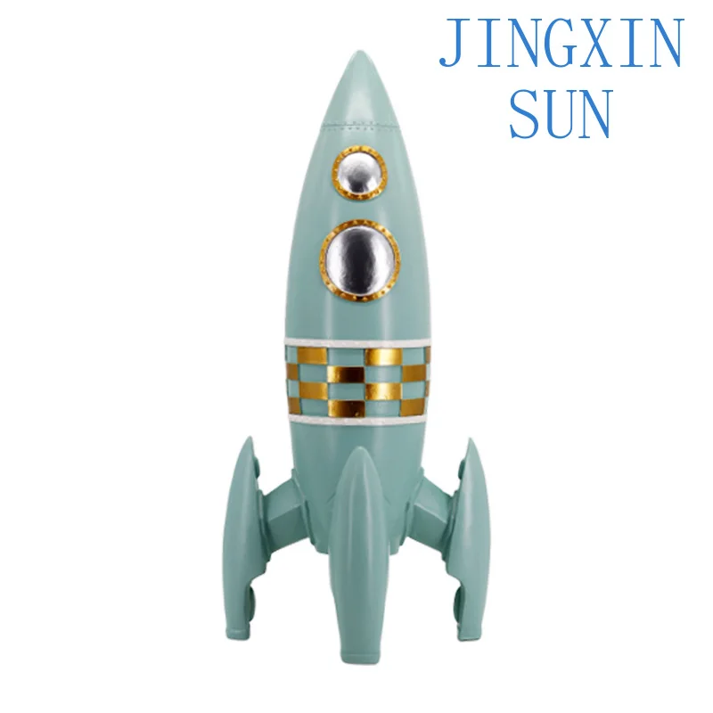 Nordic Home Decor Space Decorative Rocket Floor Decoration in Living Room Figurines Interior Floor Ornament of Resin Lobby d