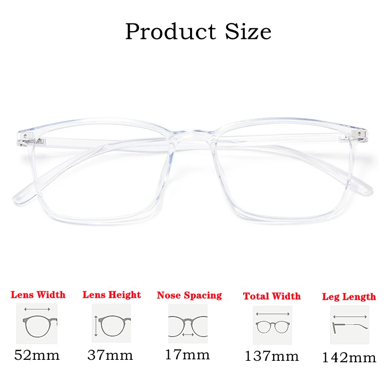 YIMARUILI Blue Light Blocking Eyeglasses Frame Ultra Light Transparent TR90 Optical Prescriptio Glasses Frame Men And Women 6633 - Image 5