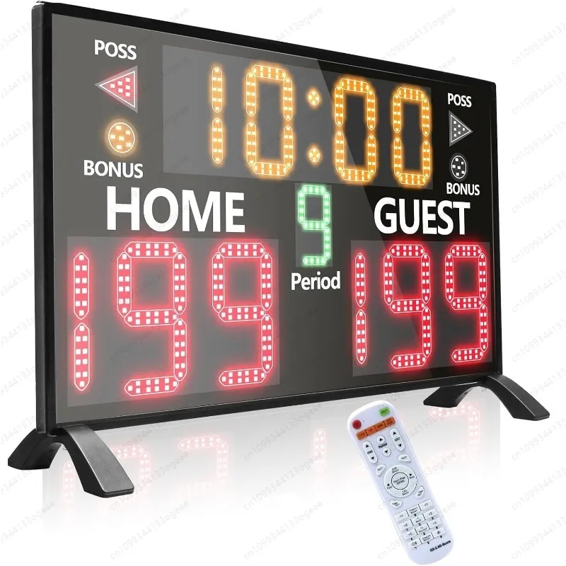 

Wireless Rechargeable Basketball Scoreboard, 2025 Portable Timer with Remote, Easy Carry LED Score Keeper for Game Practice