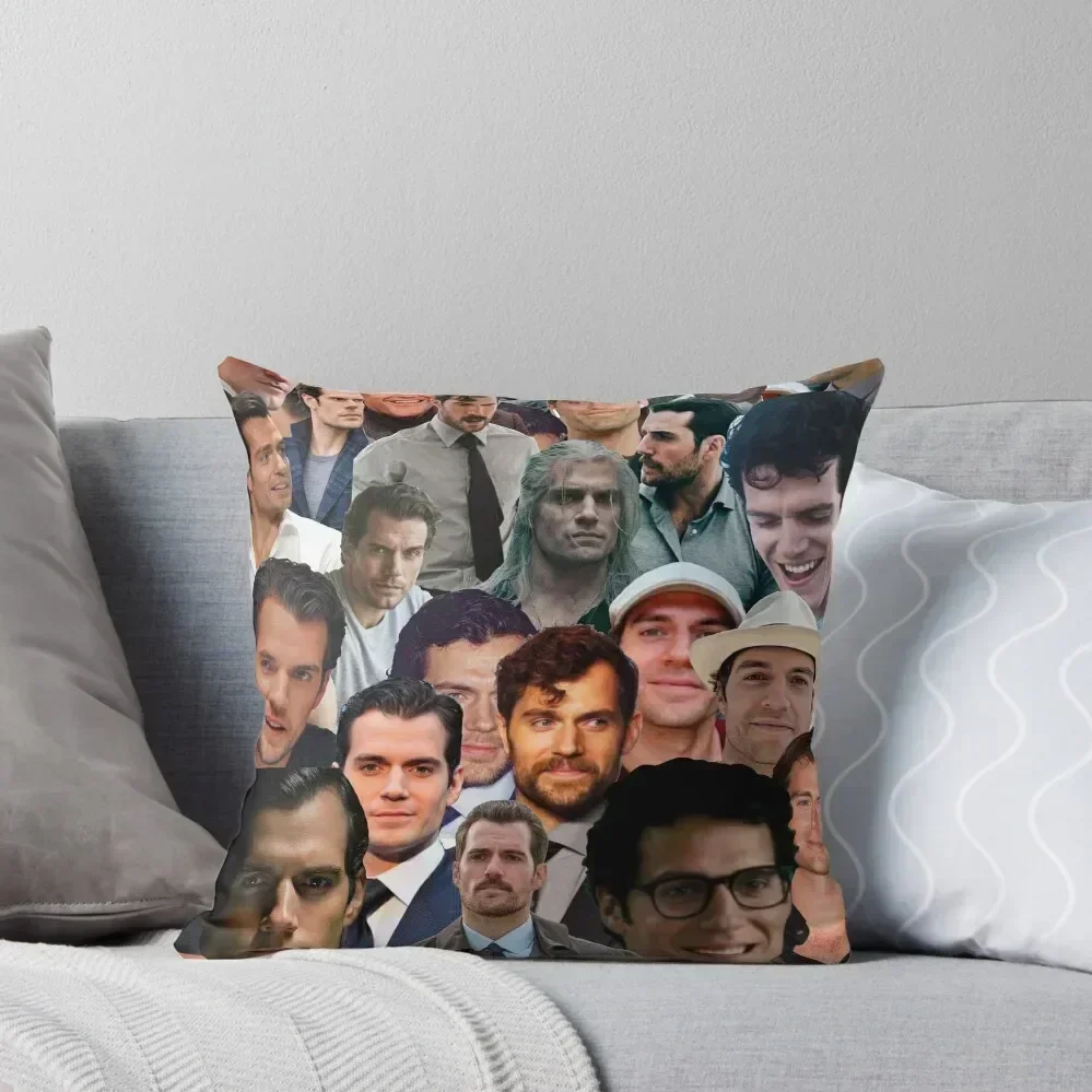

Henry Cavill Photo Collage Throw Pillow Covers For Sofas Luxury Room Decorative Cushions Custom Cushion pillow