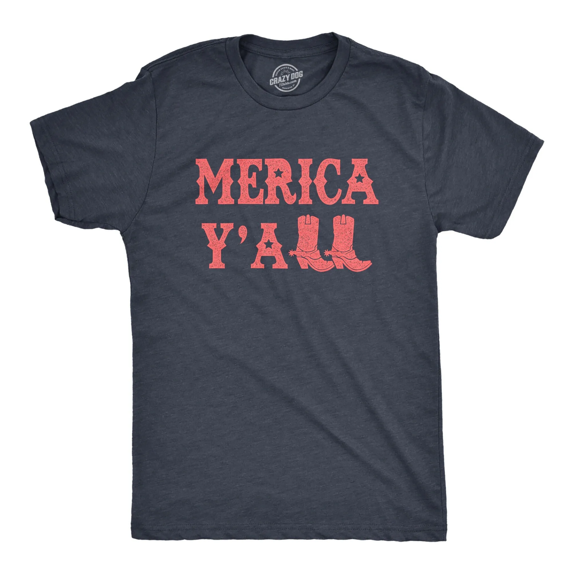 Merica Y'All Independence Day Truck T Shirt 4Th Of July Dog Lover America Patriotic Cowboy Boots Usa