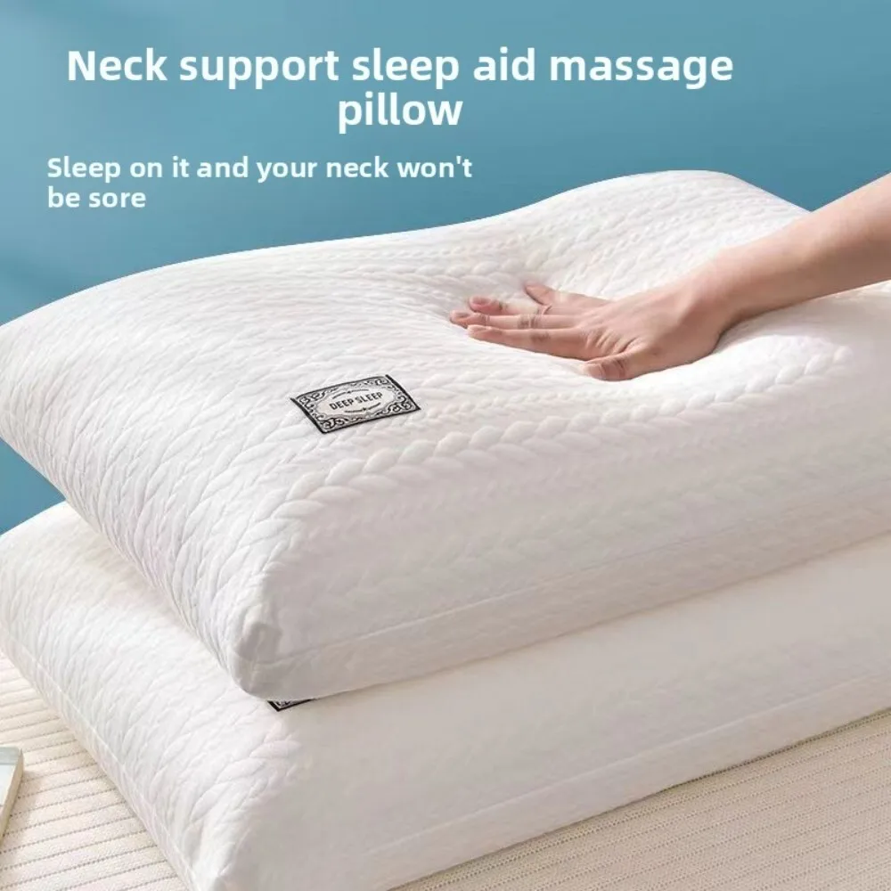 

Star Hotel Style High Neck Support Knitted Cotton Crescent Shaped Pillow Core for Comfortable Sleeping and Travel Use 124