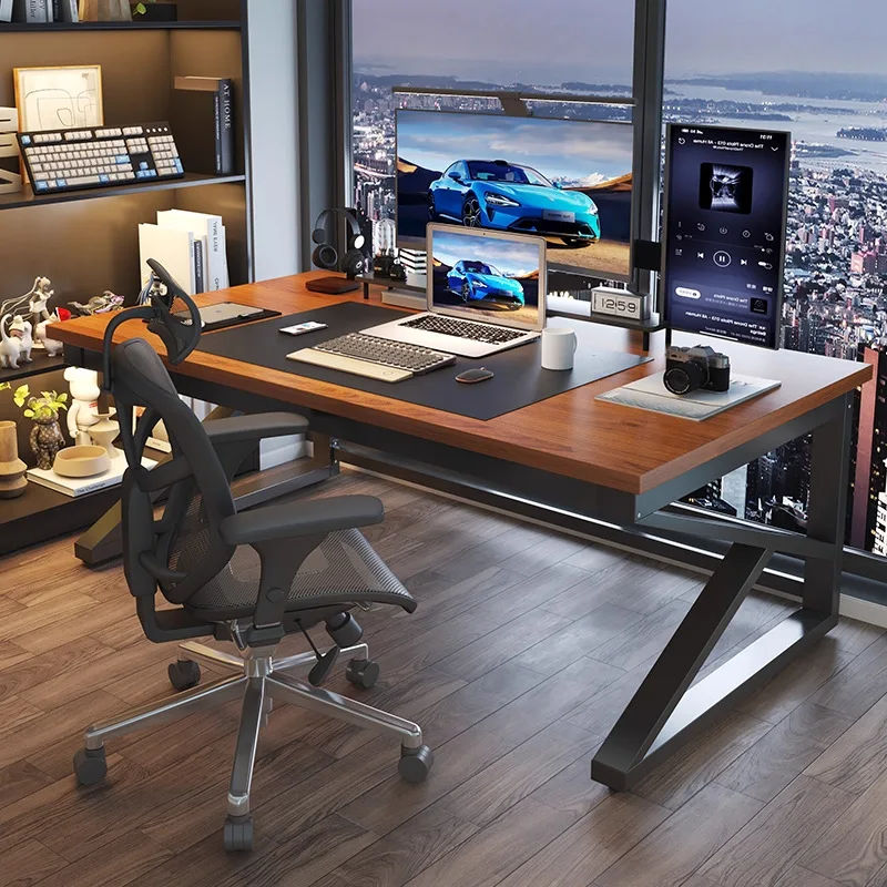 

Computer desk Desktop desk Simple solid wood core desk Student home bedroom Robotic arm Workbench E-sports table