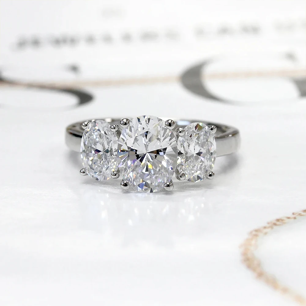CAOSHI Trendy Proposal Rings Bridal Wedding Accessories with Brilliant Crystal Simple and Graceful Jewelry for Engagement Party