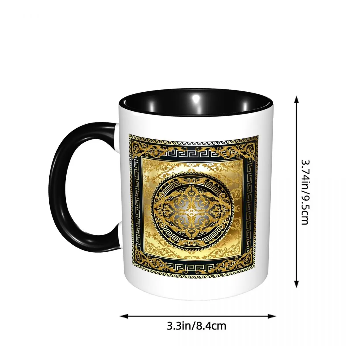 Queen Of Absolutely Everything Gold Baroque Mug Funny Ceramic Coffee Cups Tea Mugs Milk Cup Drinkware Gifts for Woman Man