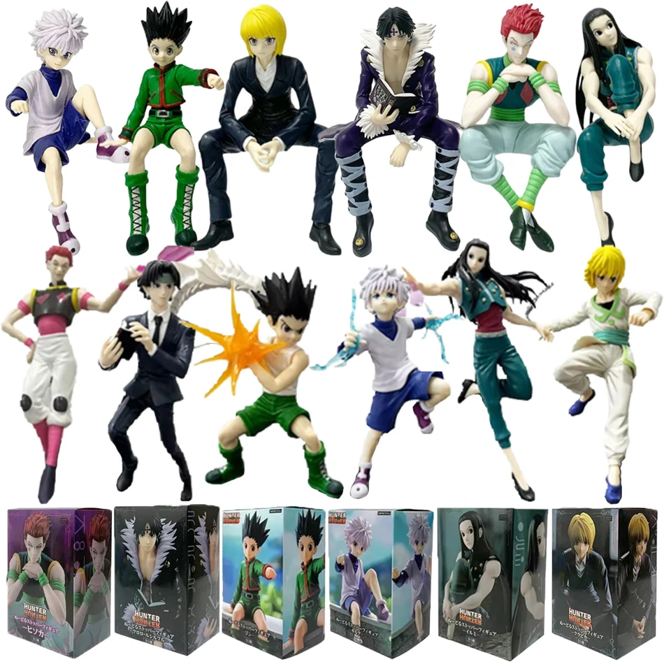 Hunter × Hunter Anime 12 verschiedene Stile Handgefertigte Xiaojie Qiben Kurolo Cool La Pikachy Soyil Fan Handgefertigte PVC-Modell Desktop-Ornamente Spielzeug