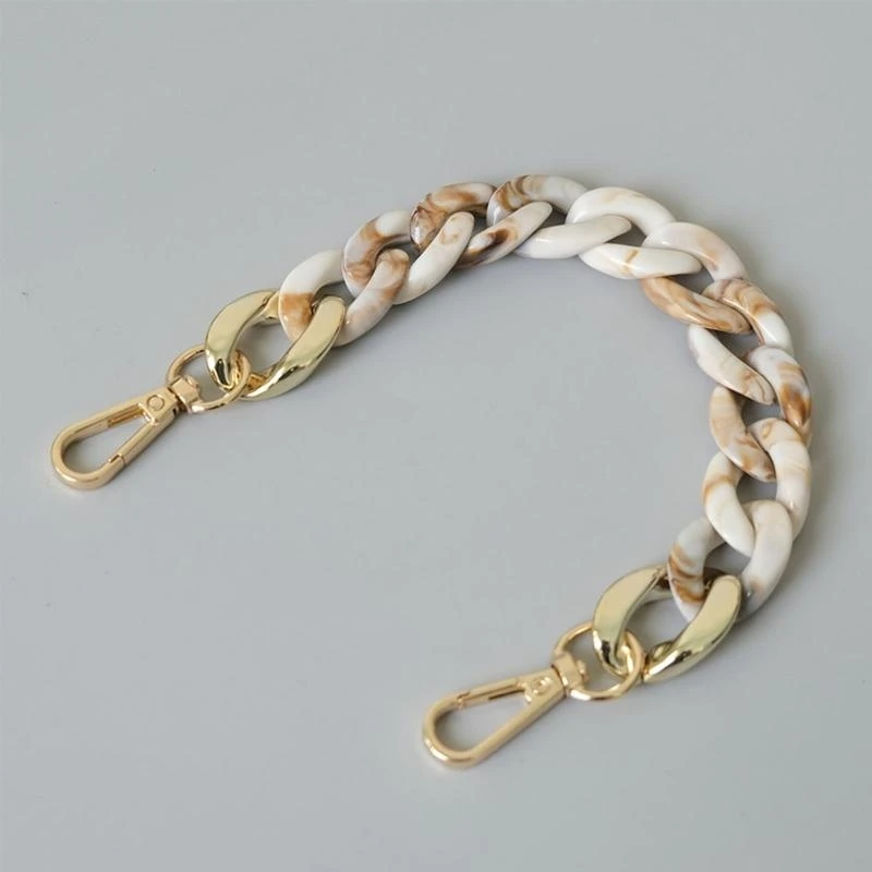 Acrylic Purse Chain Handbag Strap Acrylic Chain Strap Replacement Adjustable Purse Chain Handle for Shoulder Bag