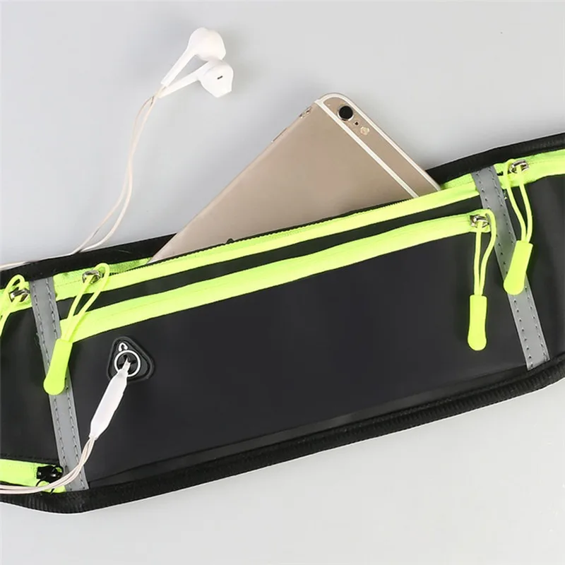 Sport Running Phone Case Waist Bag For Women Men Waterproof Comfortable Cycling Running Bag Safty Reflective Tape Sport Belt