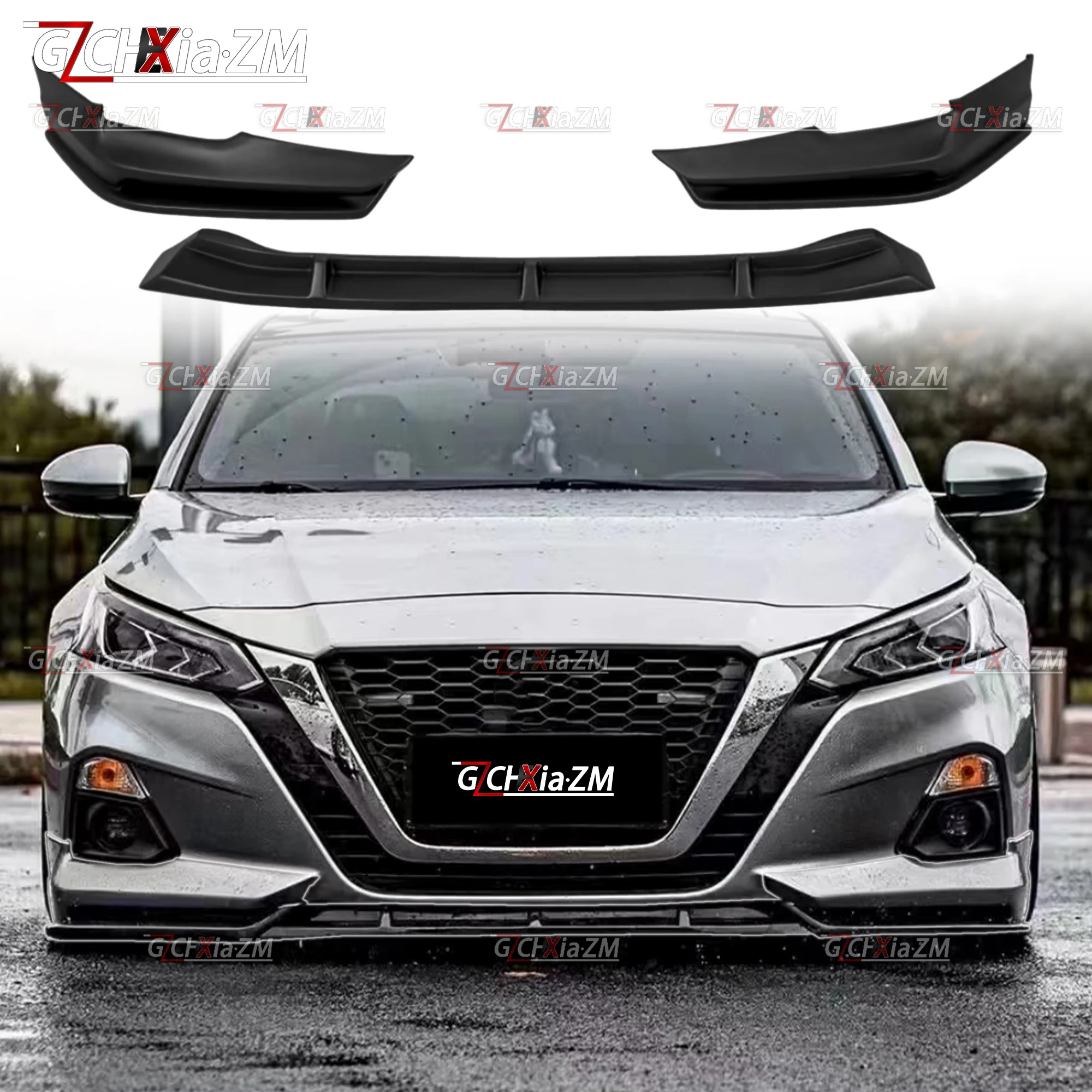 

For Nissan Teana 2019-2021 Upgraded YF Style Front Bumper Diffuser Spoiler Car Front Aerodynamic Kit Body Kit Protective Cover