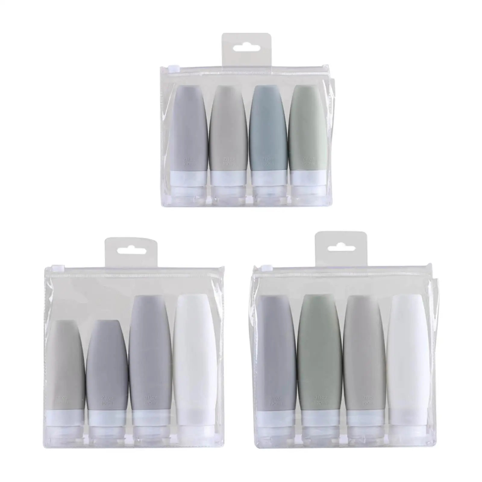 Silicone Travel Bottles, Squeezable Travel Size with Transparent Carry Bag