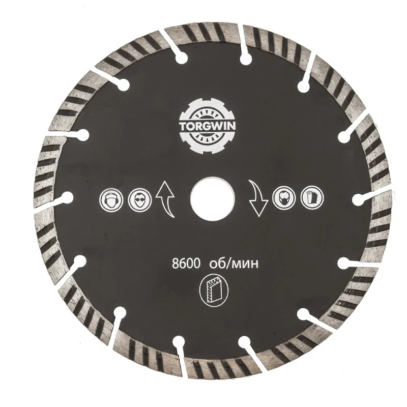 Diamond Saw Blade 125/180/230mm*22.23mm Helical Teeth Dry Cutting Disc for Marble Concrete Porcelain Tile Granite Quartz Stone