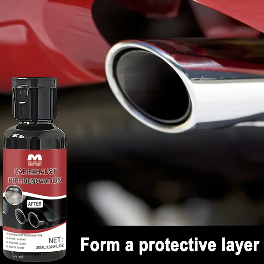 Car Exhaust Pipe Cleaner - Chrome Exhaust Tip Restorer - Rust Remover & Metal Polish Paste - Stainless Steel Tailpipe Cleaner