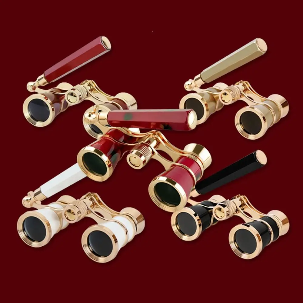 

Optical BK9 Opera Glasses Vintage 3X Binoculars Telescope Foldable Adjustable Handle Musical Concert Telescope Adults