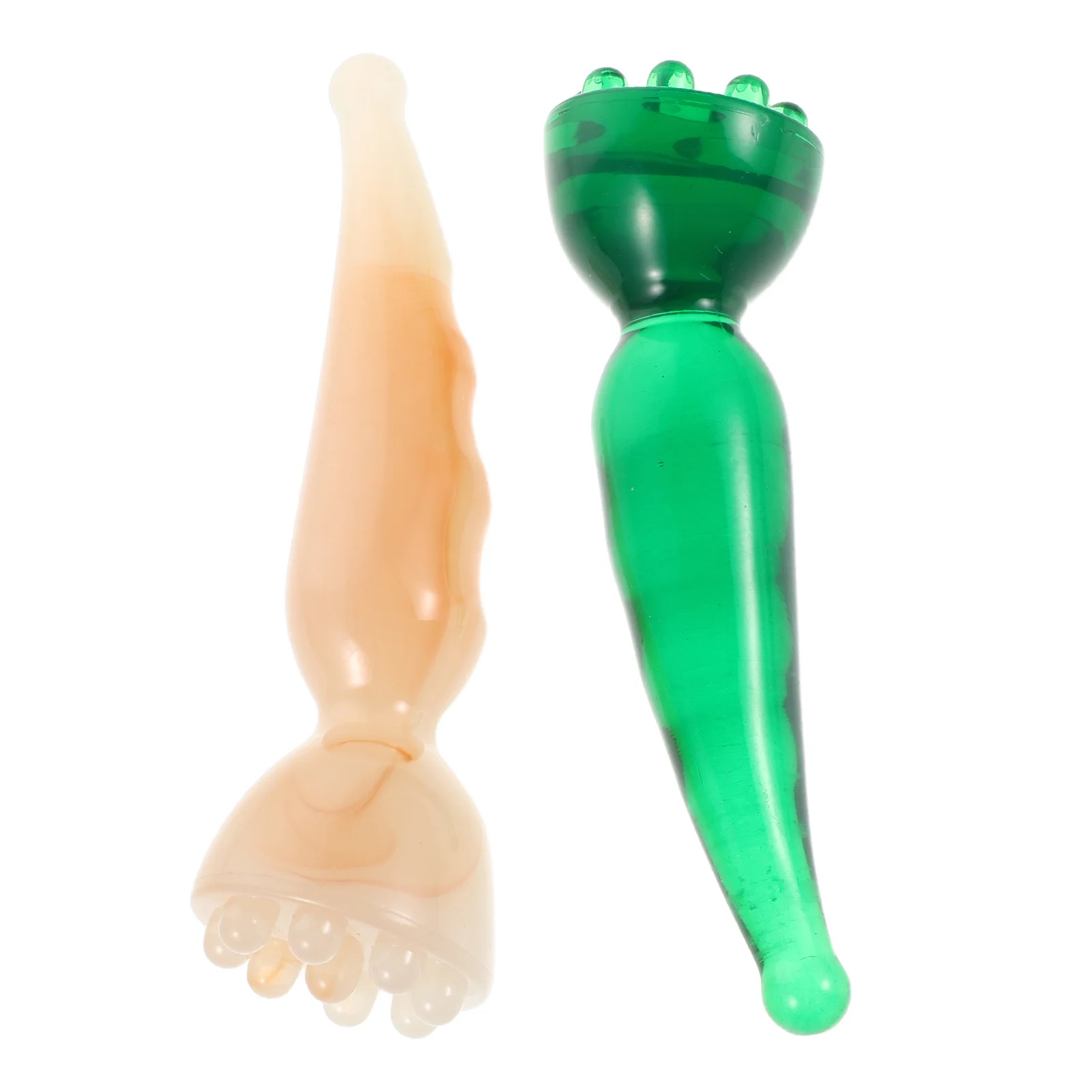 2 Stuks Hars Lotus Hoofd Acupressuur Massage Sticks Handleiding Facial Guasha Deep Tissue Trigger Point Pen Full Body Ontspanning tool