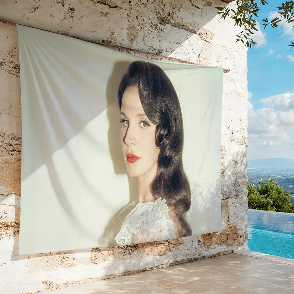 Singer L-Lana Del R-Rey  flag For Decoration Outdoor Picnic  Hanging Home Camping Party Banner