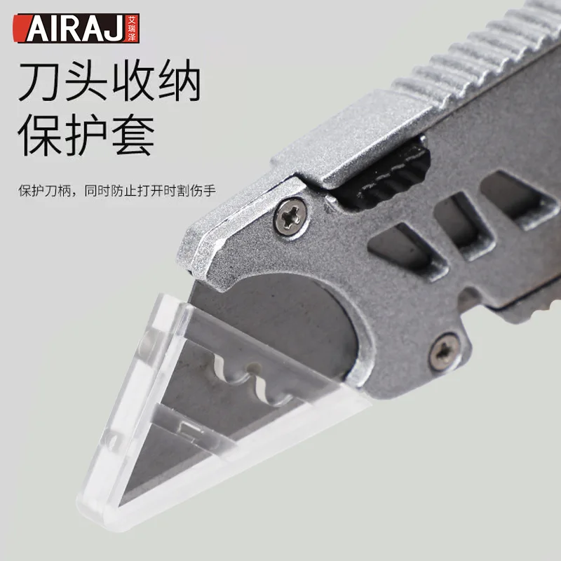 Multifunctional Utility Knife Retractable Sharp Cut Heavy Duty Steel Break Blade Paper Cut Electrician Professional Christmas
