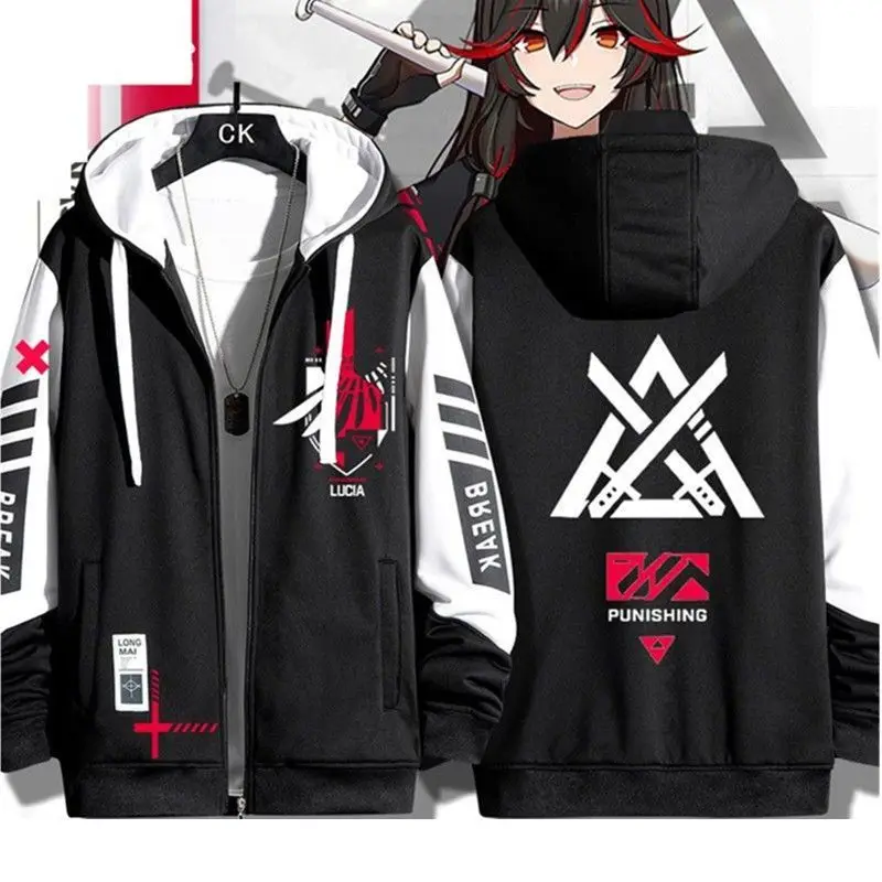 لعبة GRAY RAVEN: معاقبة رمادي الغراب طباعة هوديي زمم معطف الرجال هوديي Autunm الشتاء رجل هوديي الرجال البلوز