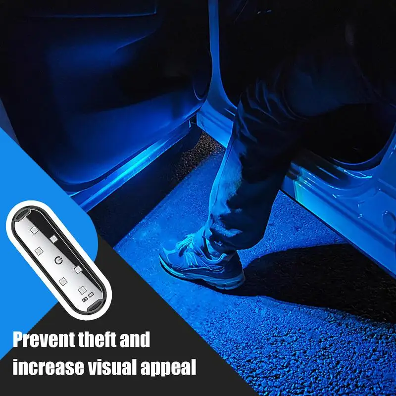 

Ambient Lighting Car USB Rechargeable Ambient Door Lighting Flashing Light LED Car Interior Atmosphere Warning Lamps