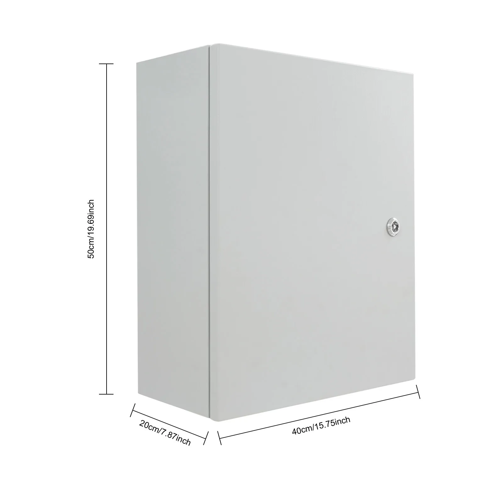 Scatola elettrica a parete Custodia elettrica esterna con serratura da 15,75 * 7,87 * 19,69 pollici con 2 chiavi