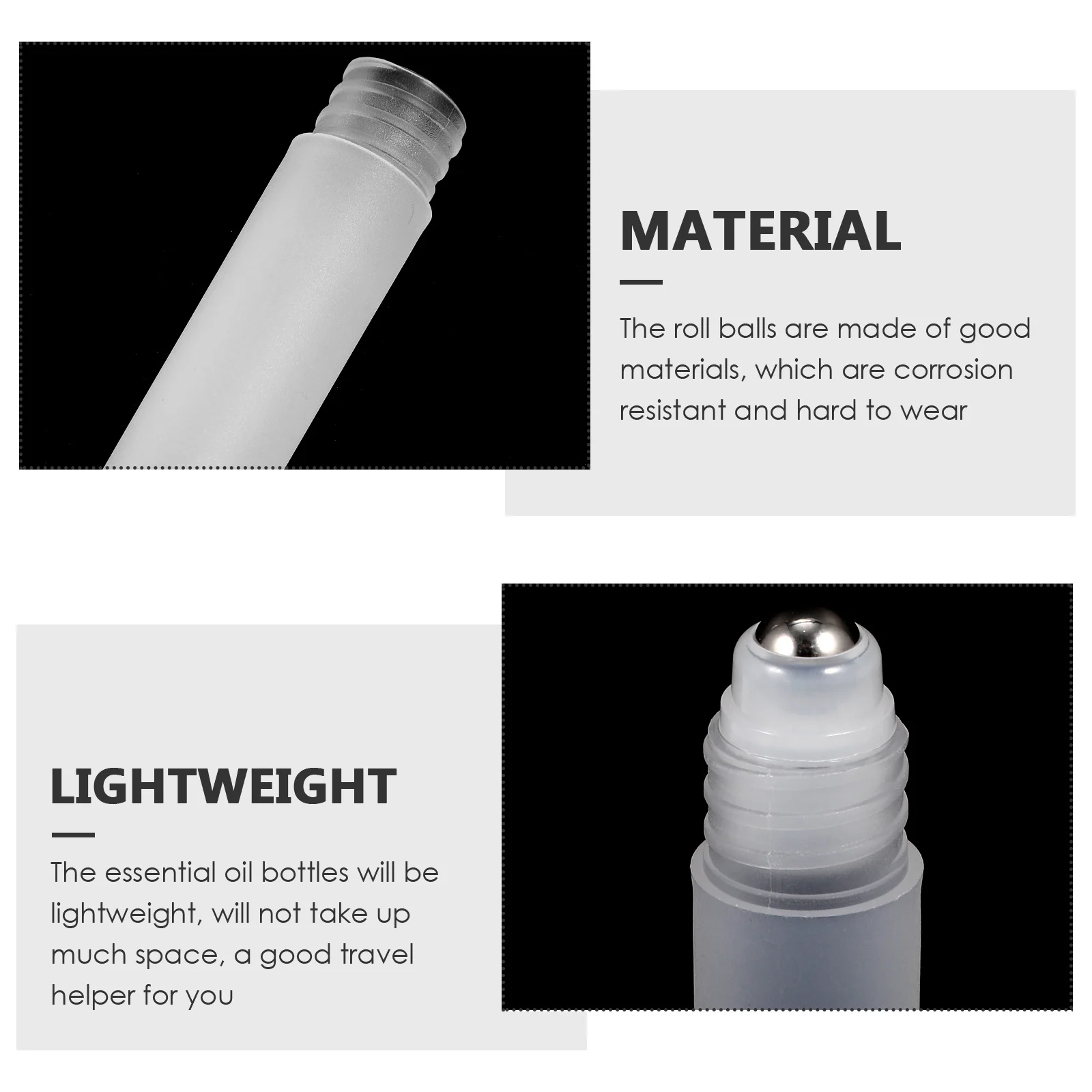 10 個ローラー香水ボトル詰め替えローラーボール軽量ポータブル旅行空のアロマエッセンシャルオイルボトルコンパクトデザイン