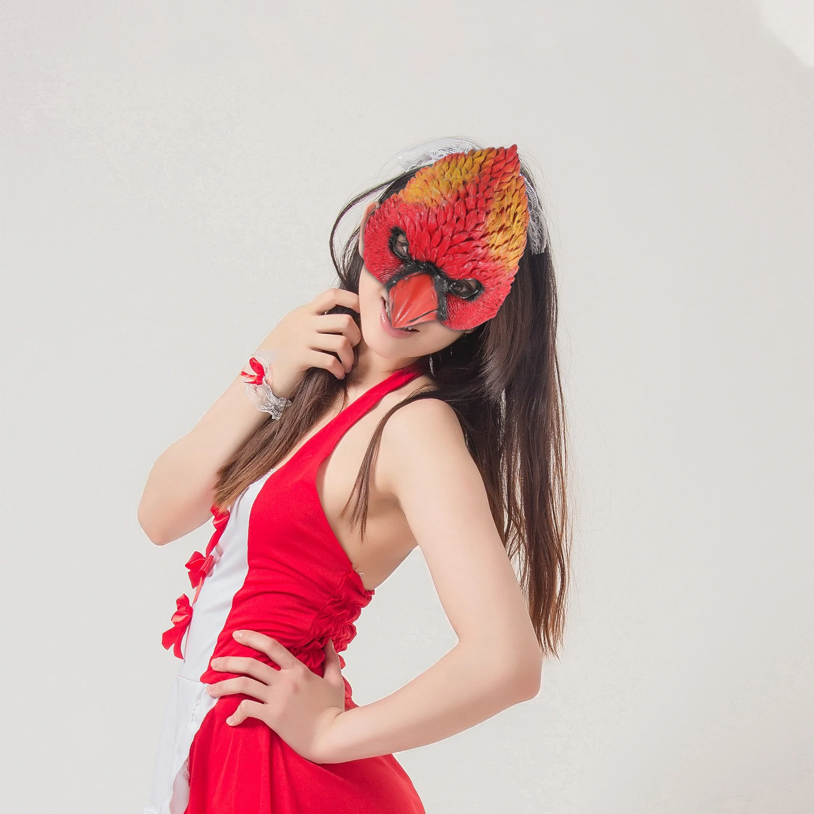 

1 pc Animal Head High-Quality Bird Face Mask For Carnival Halloween Costume Role Play Lightweight Breathable Chick Shape Novelty