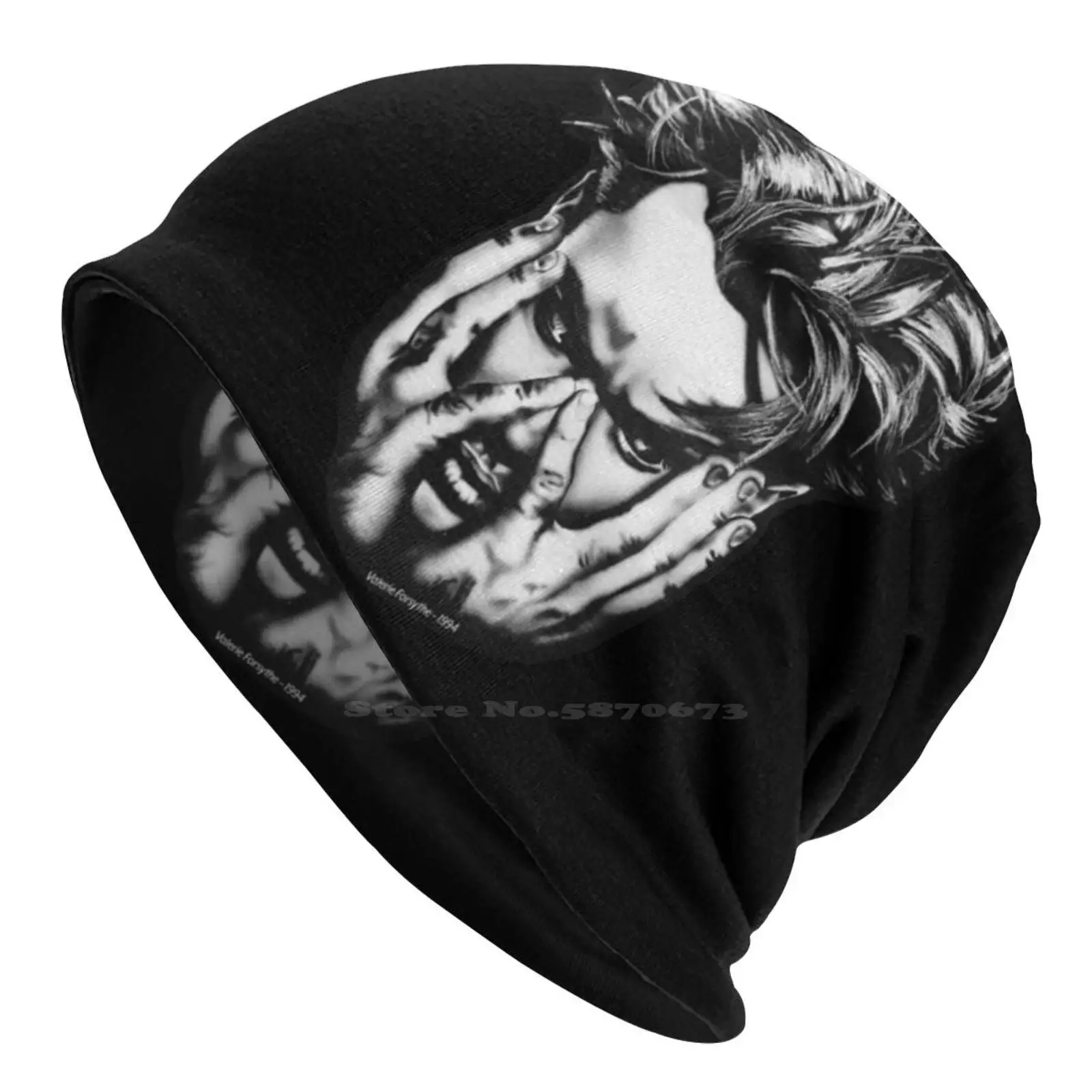 River Phoenix-Airbrush Art Knitted Hat Warm Beanie Outdoor Caps River Phoenix Heartthrob Famous Actors Portrait Fan Art