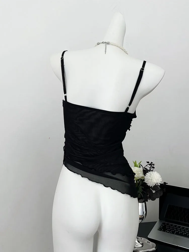 Fashion Design Sexy Tank Tops Sleeveless Gyaru Coquette Clubwear Vest Gothic High Street Camisole Spring Summer 2000s Aesthetic