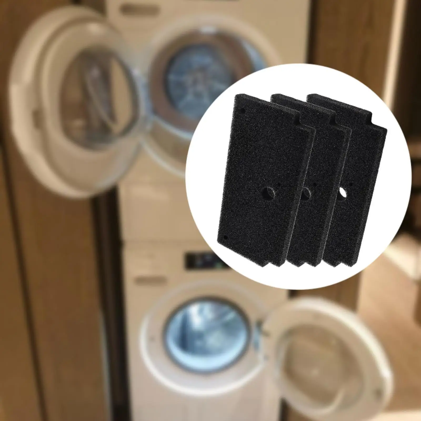 3 Pieces Tumble Dryers Filter Washable Lightweight Easy Installation Foam Filter Spare Parts for Tumble Dryers Shop Dryer Hotel