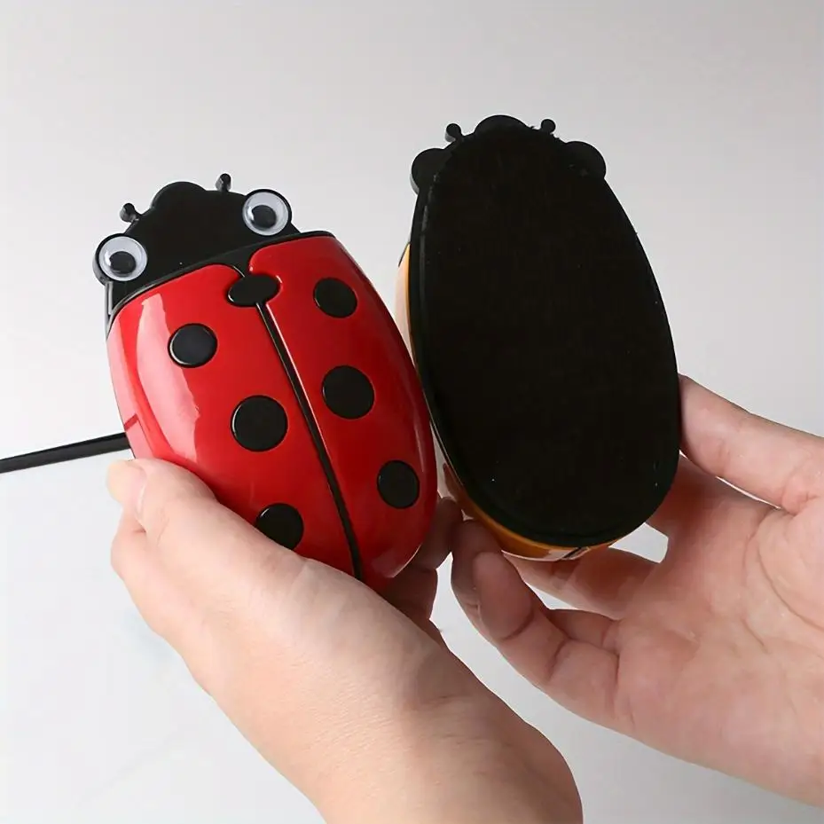 Ladybug Magnetic Pen Holder And Eraser - Dual Purpose Whiteboard Accessory Cartoon Plastic Storage Box