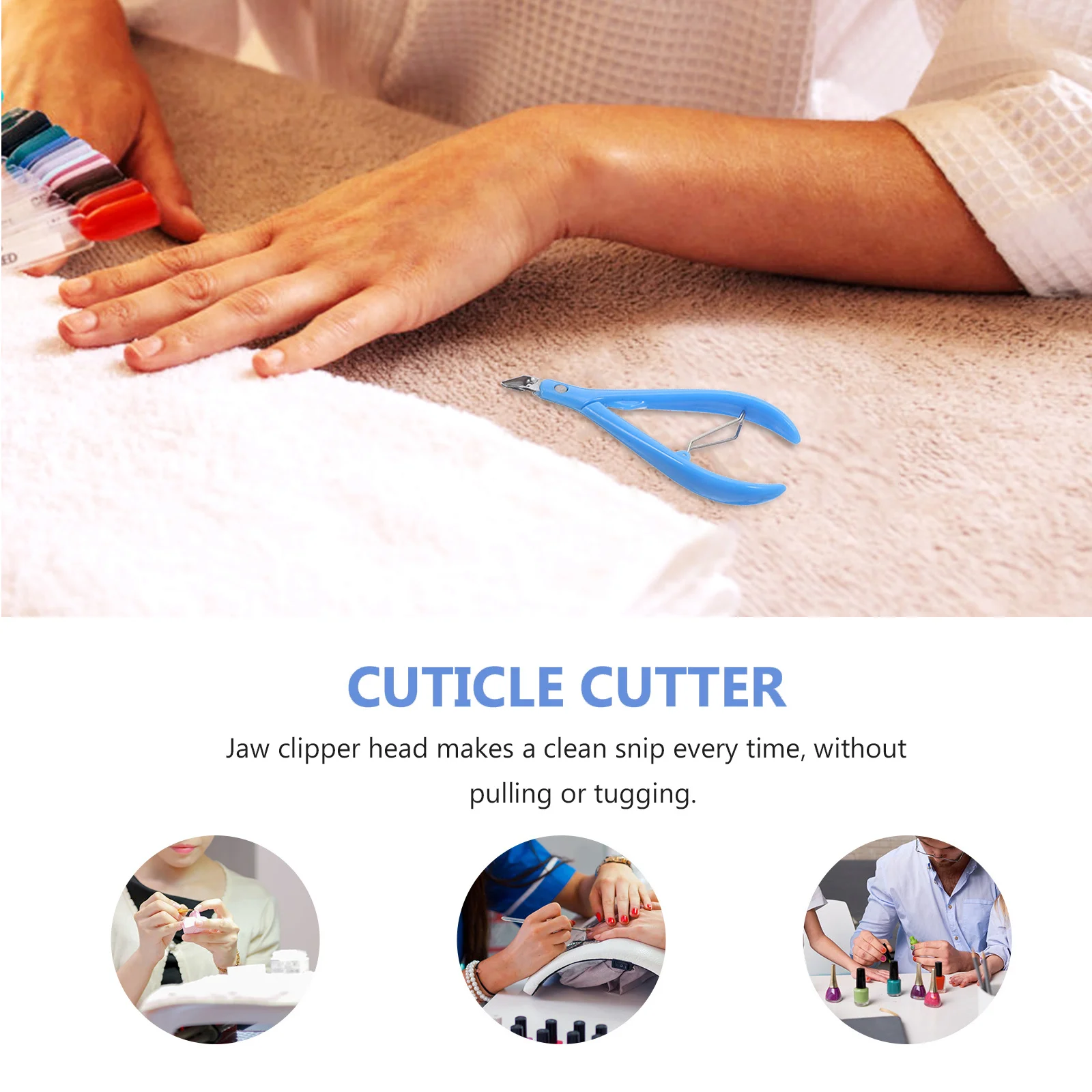 ที่ตัดหนังกำพร้าแบบแม่นยำ สำหรับทำเล็บมือและเล็บเท้า งานศิลปะบนเล็บ เครื่องมือตัดแบบพกพา ทำจากสแตนเลส