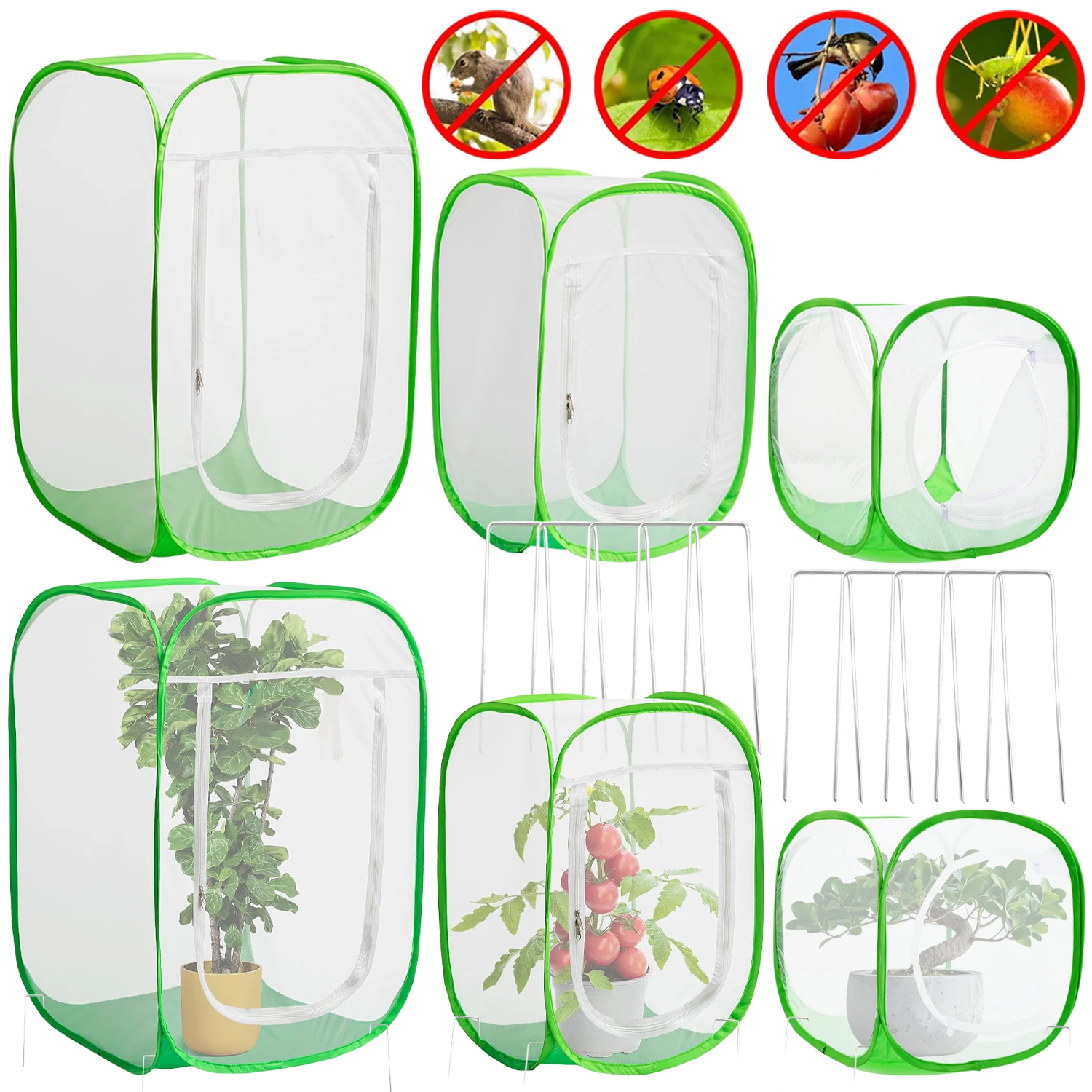 

New Butterfly Habitat Insect Cage Mesh Cages Popup Collapsible Plant Greenhouse Box Net Cloth