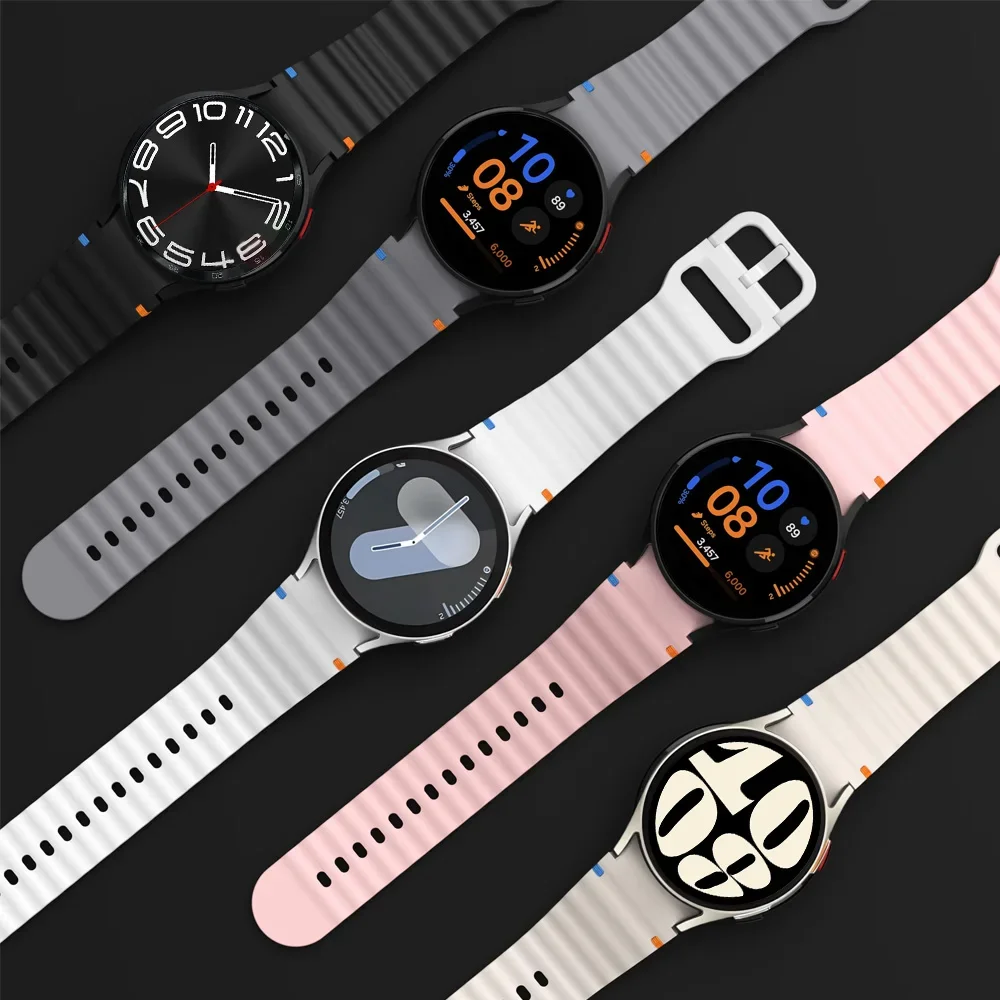 Oficjalny oryginalny silikonowy pasek do Samsung Galaxy Watch 6 4 Classic 47mm 46mm 43/42mm Wymienny pasek do zegarka 7 6 5 4 40mm 44mm — zdjęcie 7