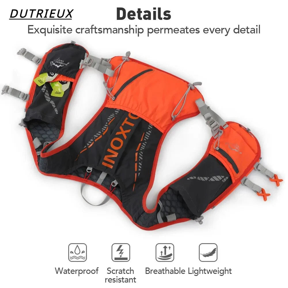 Bolsa de correr de 5l para hombre y mujer, mochilas de Cross-country al aire libre, mochilas de maratón de ciclismo, bolsa de agua ligera