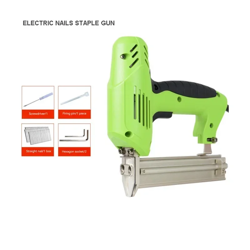 Electric Stapler Dual-Purpose Nail Gun Staple Gun Nailer Stapler Furniture DIY Tool Wood Frame Woodworking Nail Stapler Gun