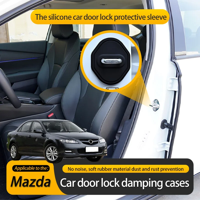 Автомобильные аксессуары для Mazda 6, 8, 2, 3, 5, автомобильный силиконовый чехол для дверного замка, автомобильный Стайлинг, защитные автомобильные аксессуары Автомобильные аксессуары для Mazda 6, 8, 2, 3, 5, автомобильный силиконовый чехол для дверного замка, автомобильный Стайлинг, защитные автомобильные аксессуары