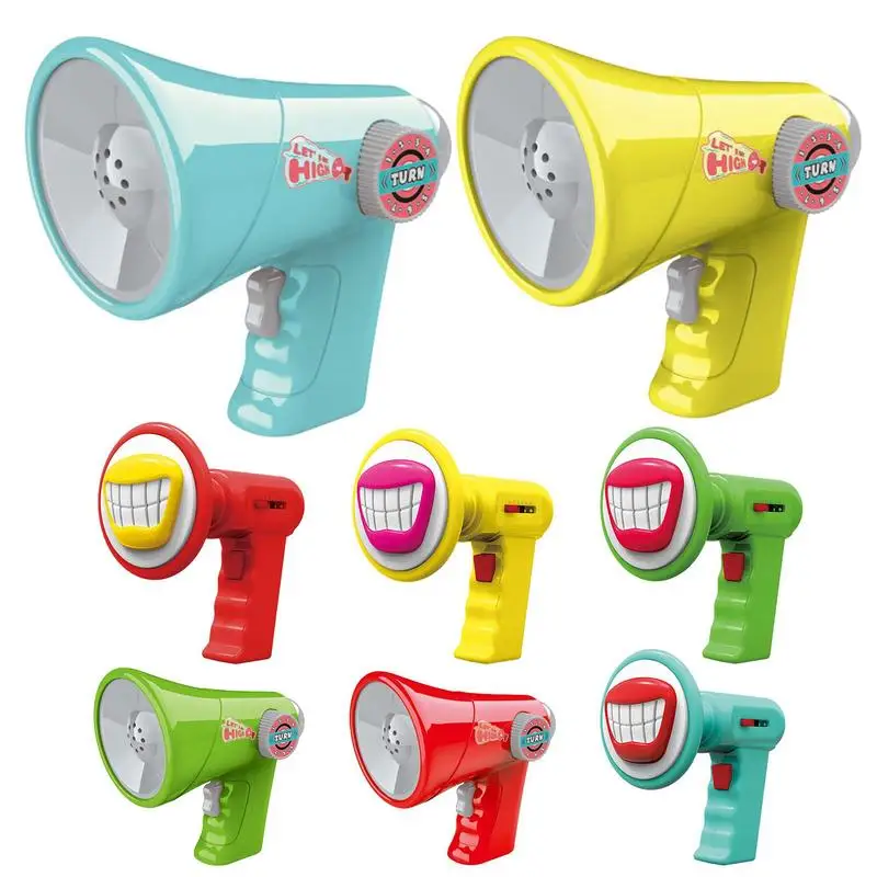 

Kids Voice Changer Megaphone Toy With 6 Different Sound Effects Portable Cosplay Voice Speaker For Party Favor Boys Girls Gifts