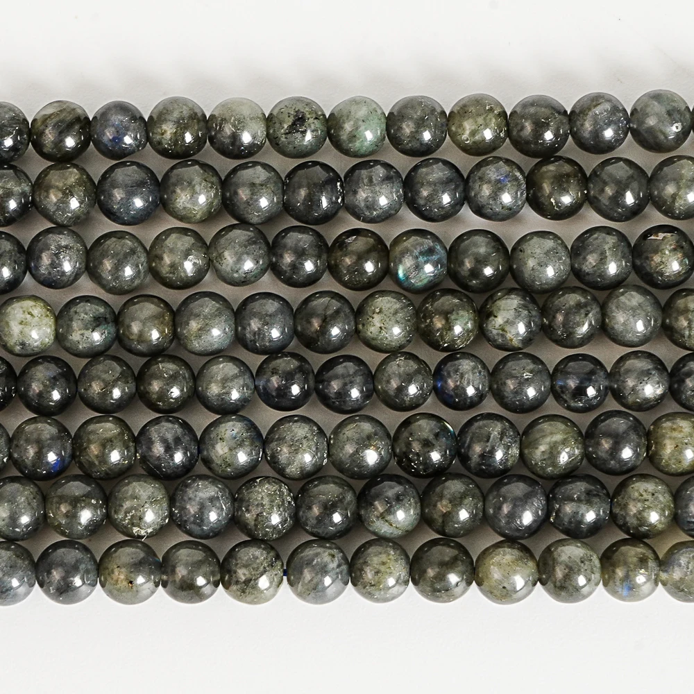 6mm 8mm Labradorite Stone Irregular Round Beads with Pre-Drilled Holes Gray Beaded Jewelry Supplies for DIY Necklace/Bracelet view 4